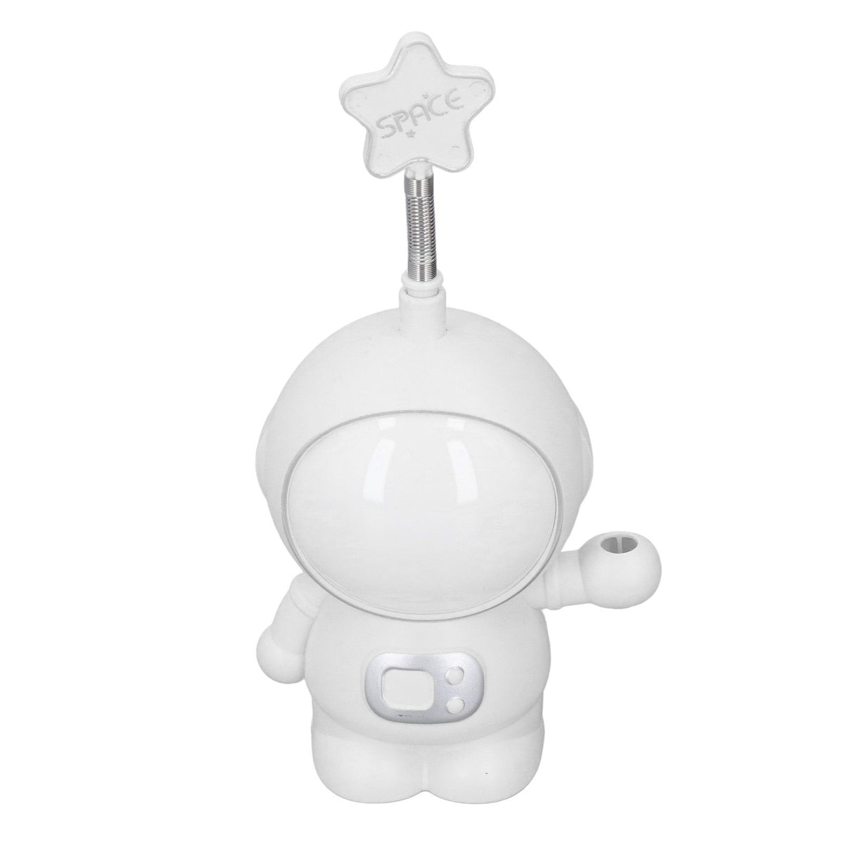 LED Desk Lamp 2 Lighting Modes Eye Protection USB Charging Astronaut Night Light with Pencil Sharpener for Home DeskWhite