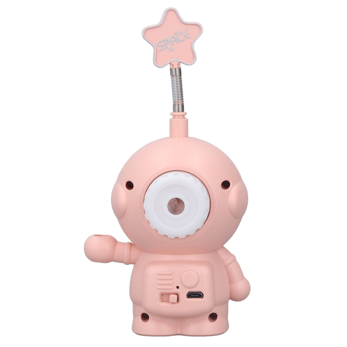LED Desk Lamp 2 Lighting Modes Eye Protection USB Charging Astronaut Night Light with Pencil Sharpener for Home DeskPink