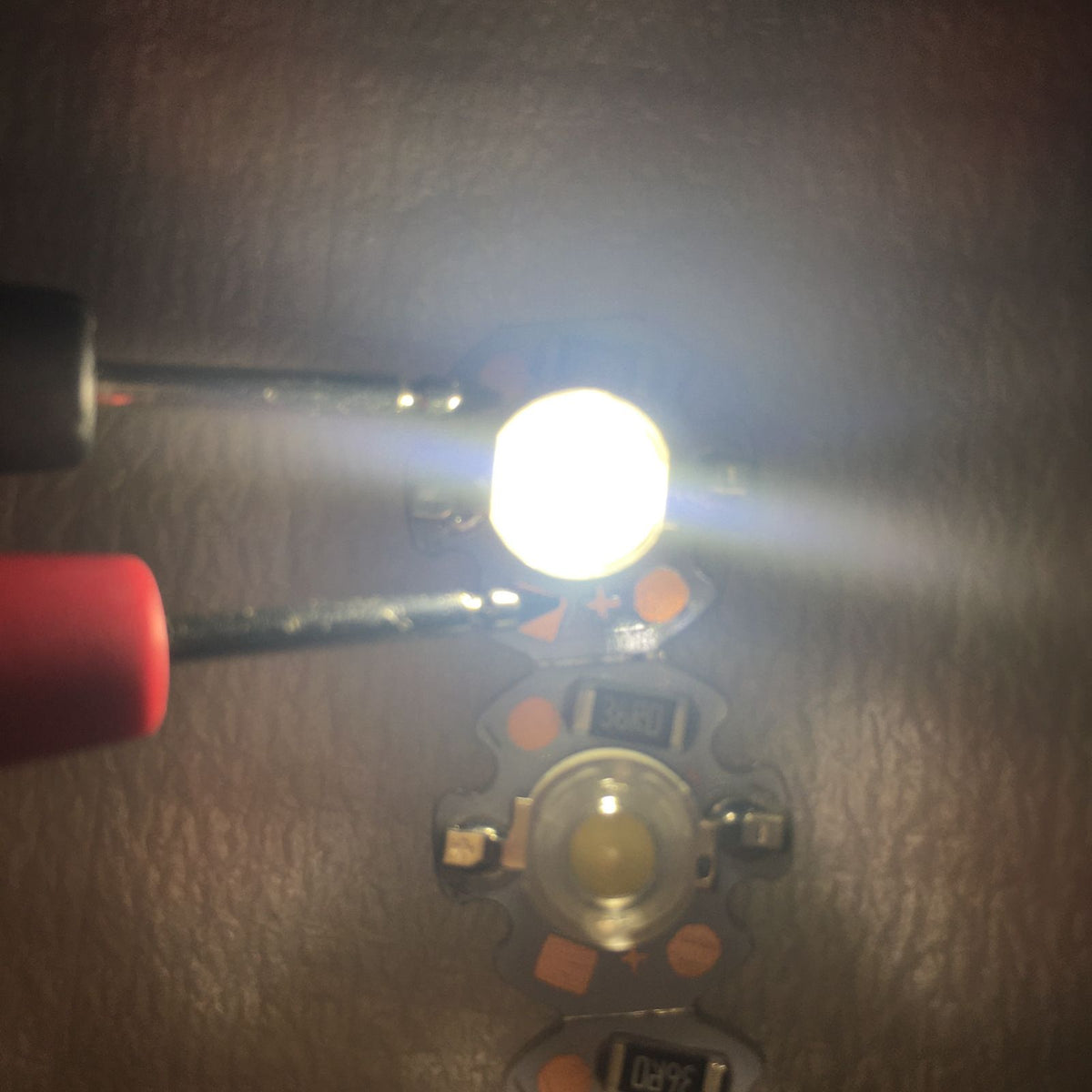 LED Chip Bulb High Brightness Energy Saving DIY Lamp Beads with Aluminum Plate for 1W 12V Headlights Cabinet LightsNatural Light