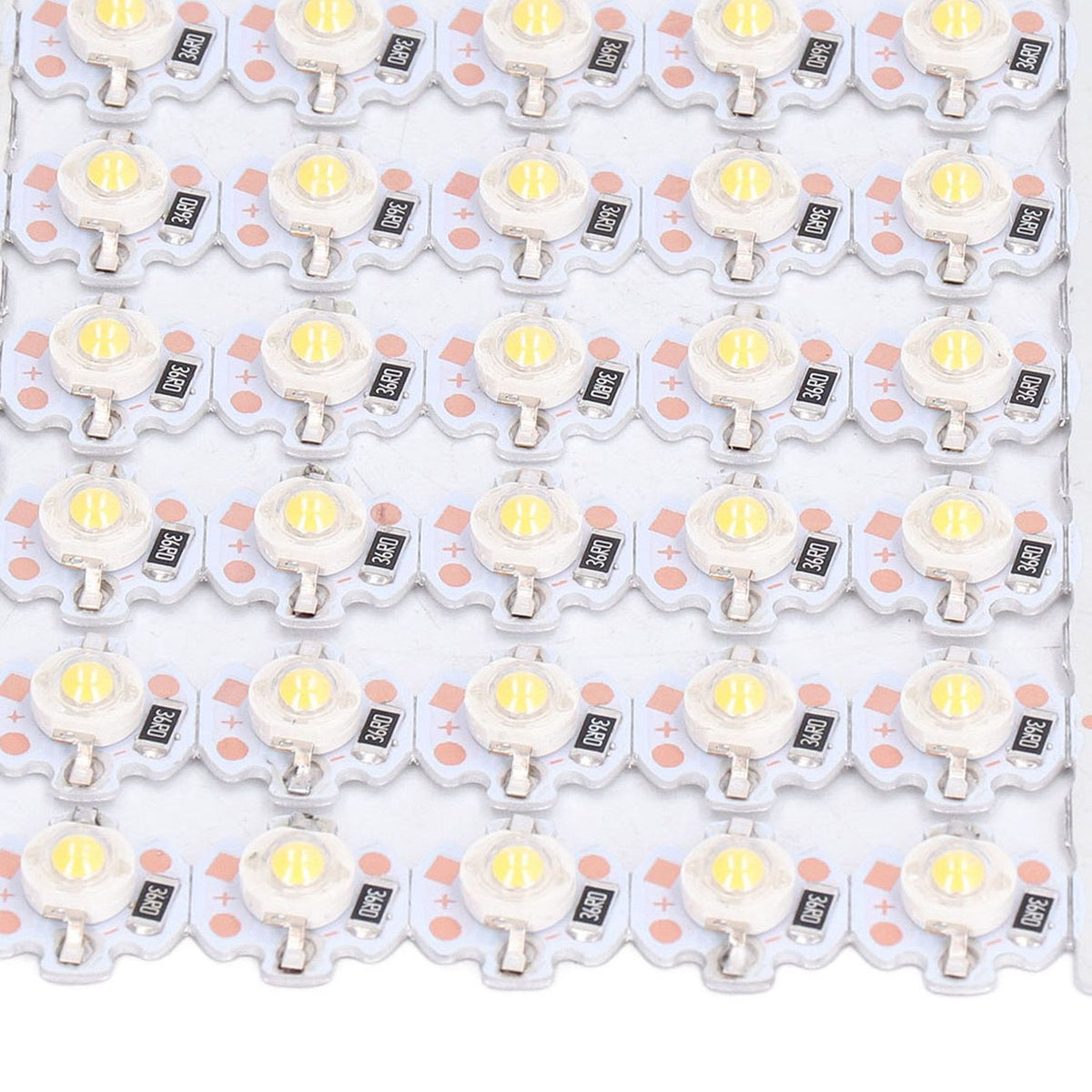 LED Chip Bulb High Brightness Energy Saving DIY Lamp Beads with Aluminum Plate for 1W 12V Headlights Cabinet LightsWarm Light