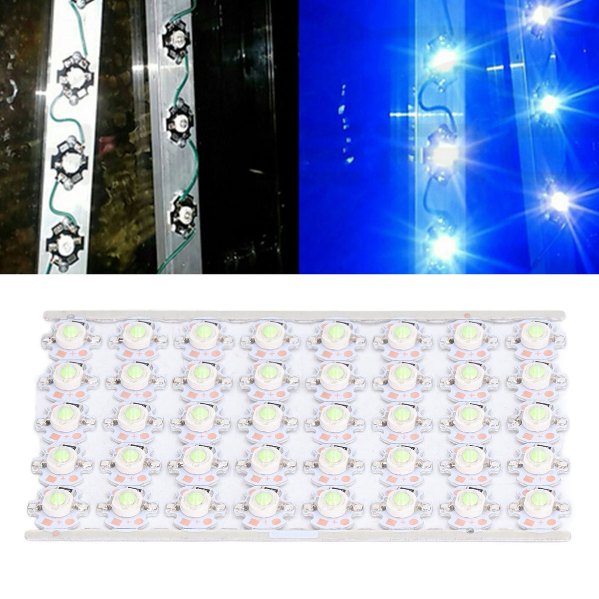 LED Chip Bulb High Brightness Energy Saving DIY Lamp Beads with Aluminum Plate for 1W 12V Headlights Cabinet LightsGreen Light