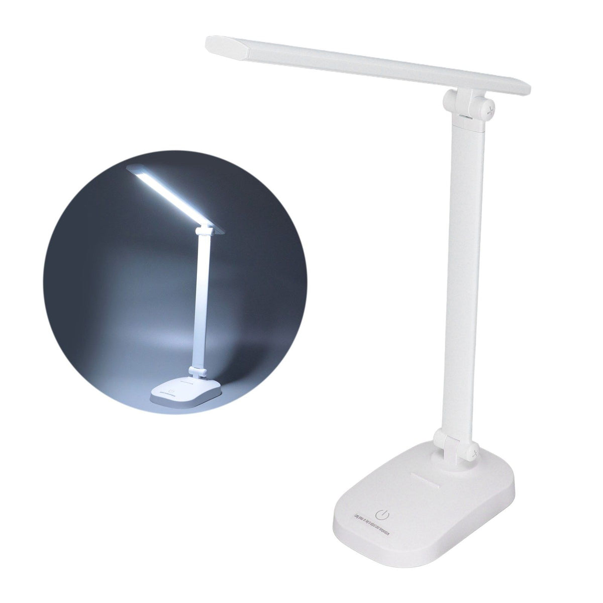 LED Table Lamp Eye Protection Foldable 3 Color Lights USB Rechargeable Table Lamp for Table Workbench Sewing Table