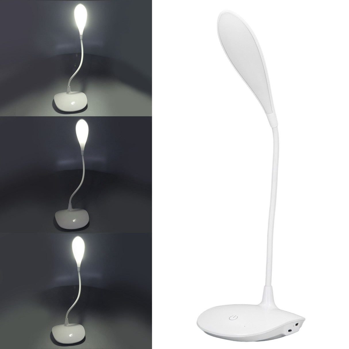 LED Desk Lamp USB Charging Touch Control 3 Modes Gooseneck Table Light for Children Students