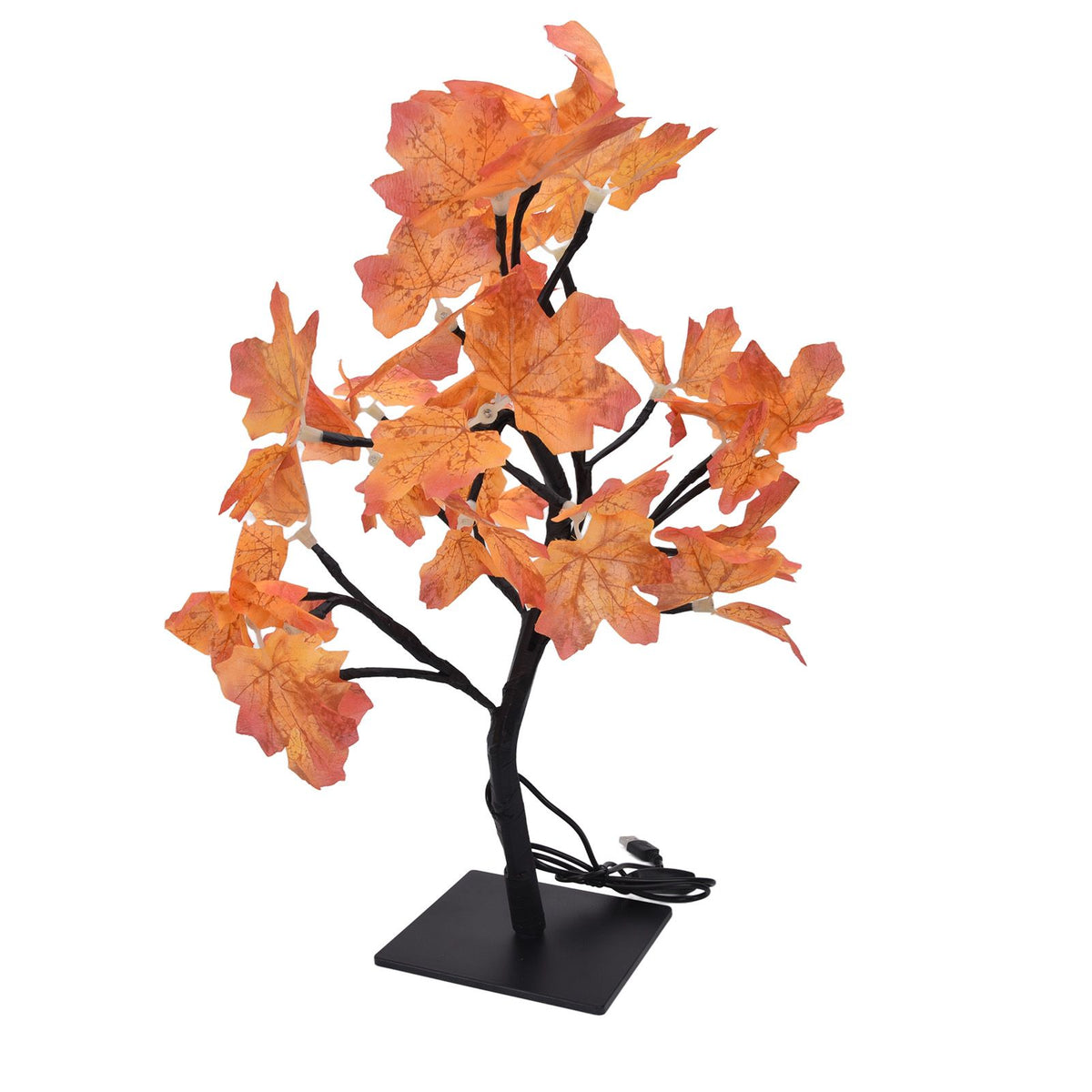Fall Tree LED 24 Lights Warm Light Beads Romantic Style USB Power Supply Fall Light Up Thanksgiving Tree 5V