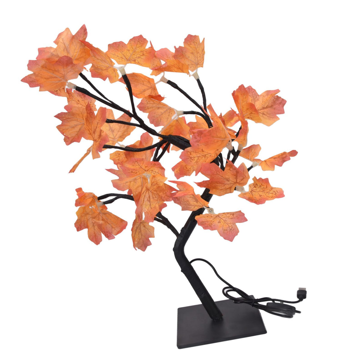 Fall Tree LED 24 Lights Warm Light Beads Romantic Style USB Power Supply Fall Light Up Thanksgiving Tree 5V
