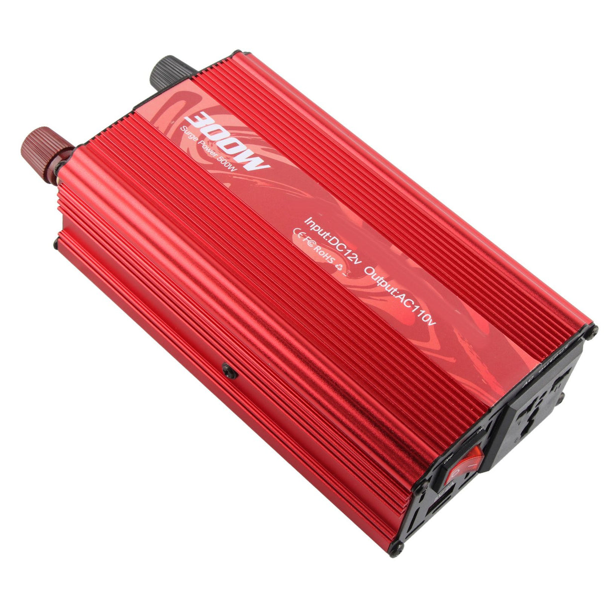 DC to AC Converter Aluminum Alloy Smart Repair Sine Wave Power Inverters 300W 12V to 110V