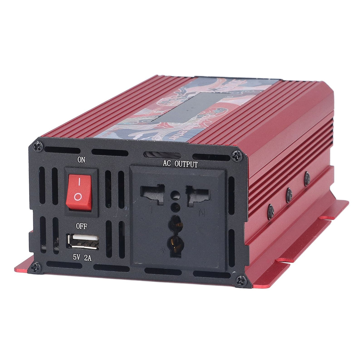 Pure Sine Wave Inverter DC 12V to AC 110V Multifunctional Power Battery Converter for Electrical ApplianceRed