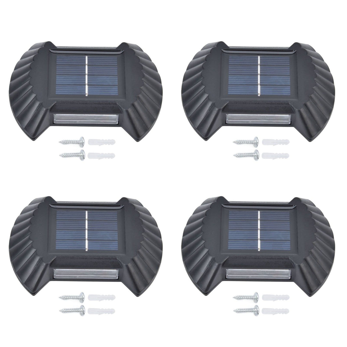 4 Sets Solar Wall Light Waterproof Multifunctional LED Solar Wall Light for Patio Yard Garden Outdoor DrivewayWhite Light