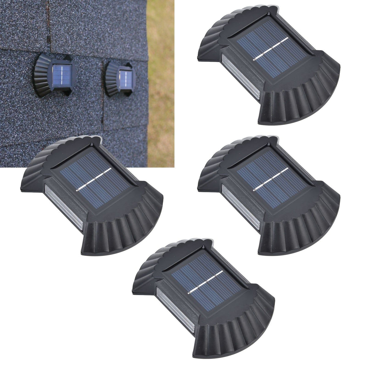 4 Sets Solar Wall Light Waterproof Multifunctional LED Solar Wall Light for Patio Yard Garden Outdoor DrivewayWhite Light
