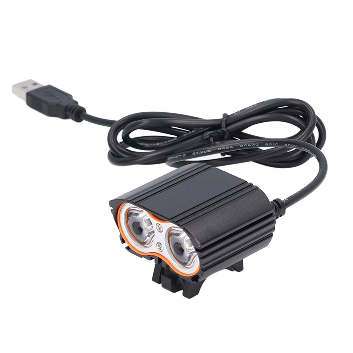 LED Bike Headlamp Aluminum Alloy Super Bright Bicycle Light for Road Racing USB Powered