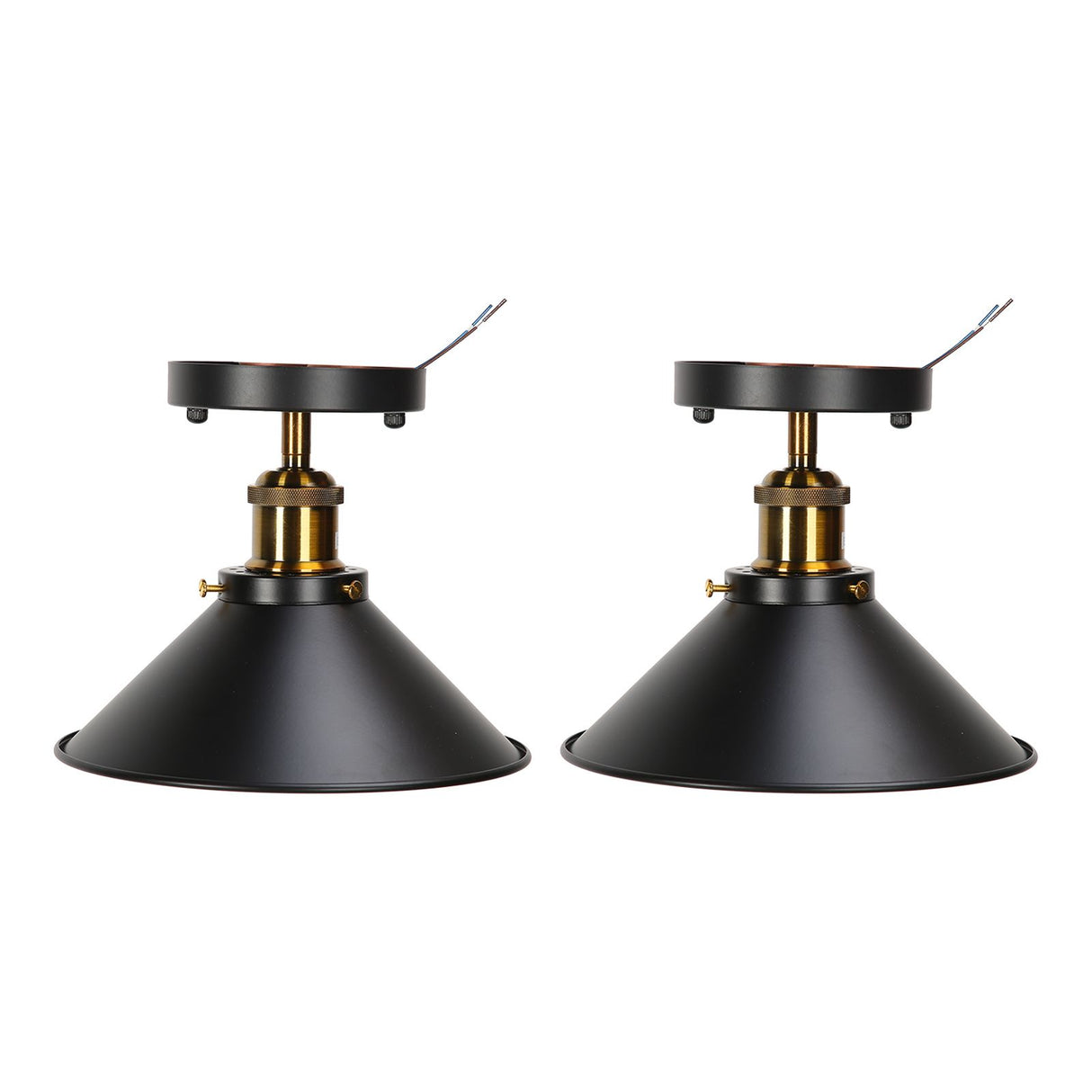 E27 Ceiling Light Industrial Black Wrought Iron Ceiling Lamp for Farm Kitchen Corridor 85‑240V
