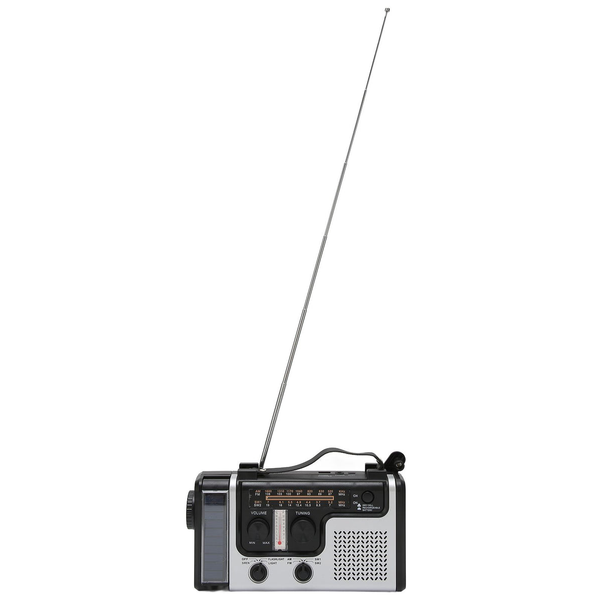 LED Hand Crank Radio AM FM SW Solar Dynamo Outdoor Emergency Radio with Portable Flashlight