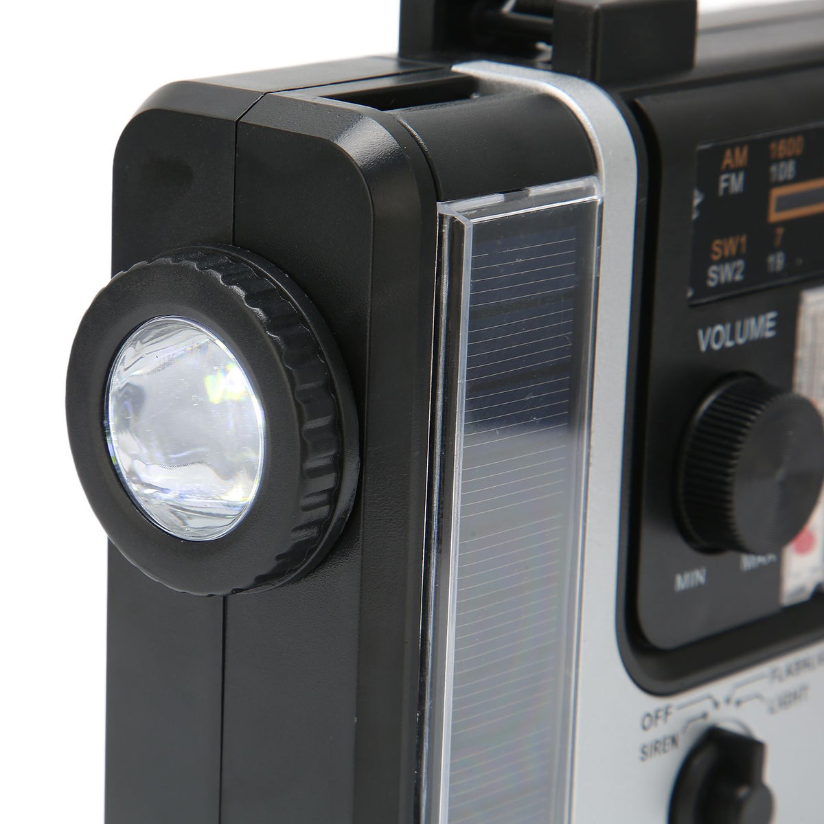 LED Hand Crank Radio AM FM SW Solar Dynamo Outdoor Emergency Radio with Portable Flashlight