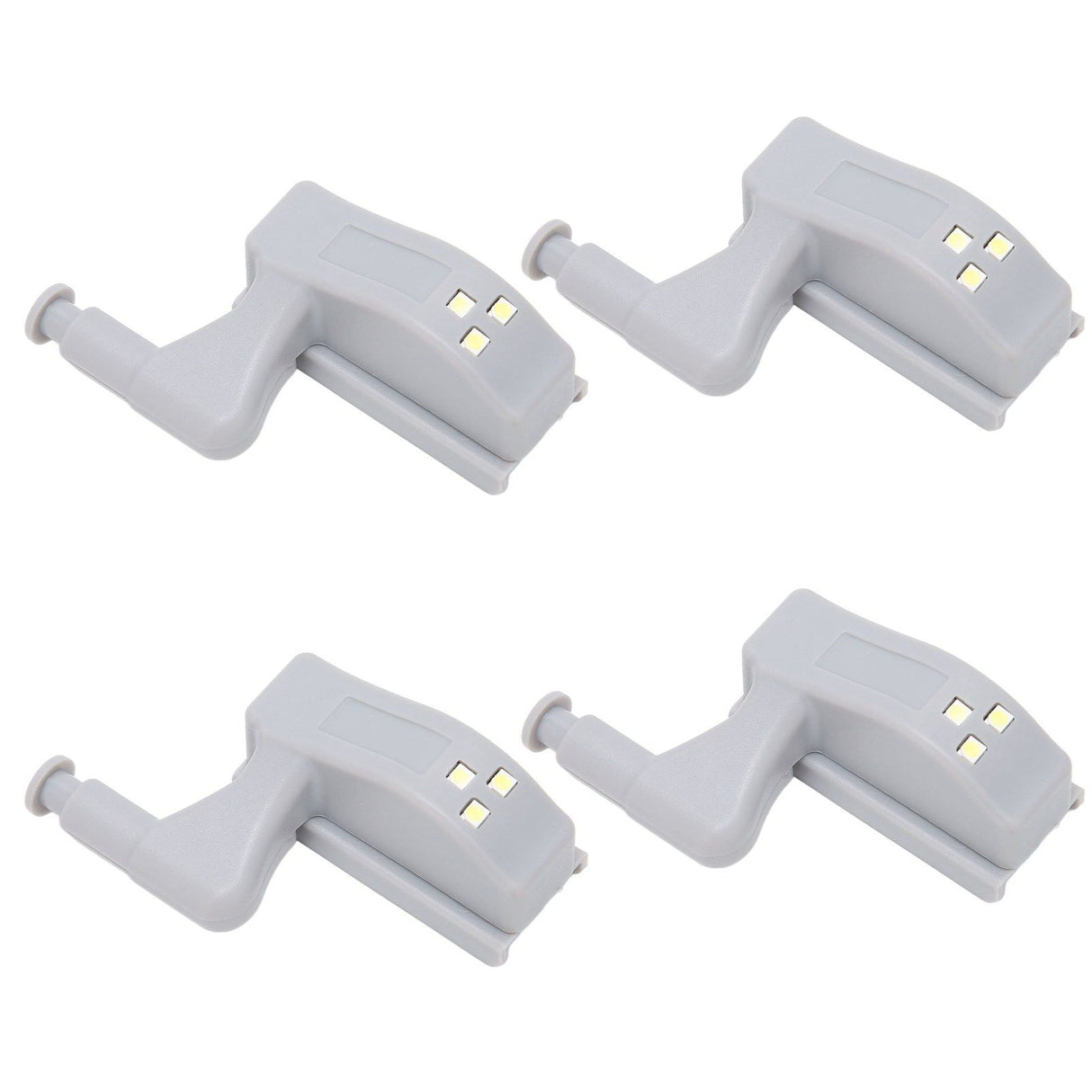 10 Sets Hinge LED Light High Brightness ABS Cabinet Hinge Light with 3 LED Lamp Beads Hinge Lights for Wardrobe CabinetWhite Light