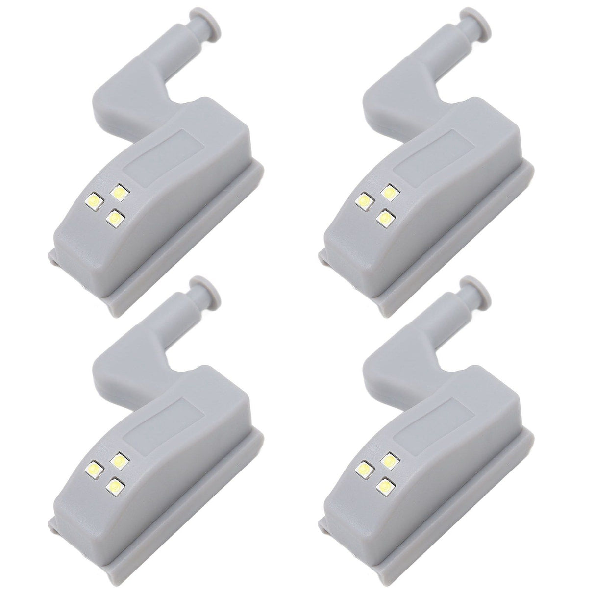 10 Sets Hinge LED Light High Brightness ABS Cabinet Hinge Light with 3 LED Lamp Beads Hinge Lights for Wardrobe CabinetWhite Light