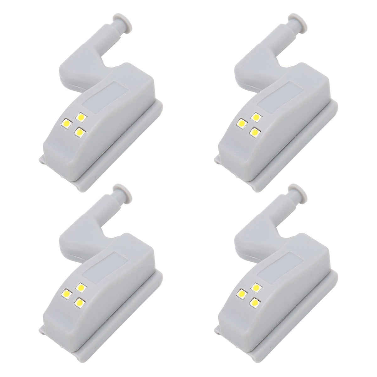 10 Sets Hinge LED Light High Brightness ABS Cabinet Hinge Light with 3 LED Lamp Beads Hinge Lights for Wardrobe CabinetWarm Light