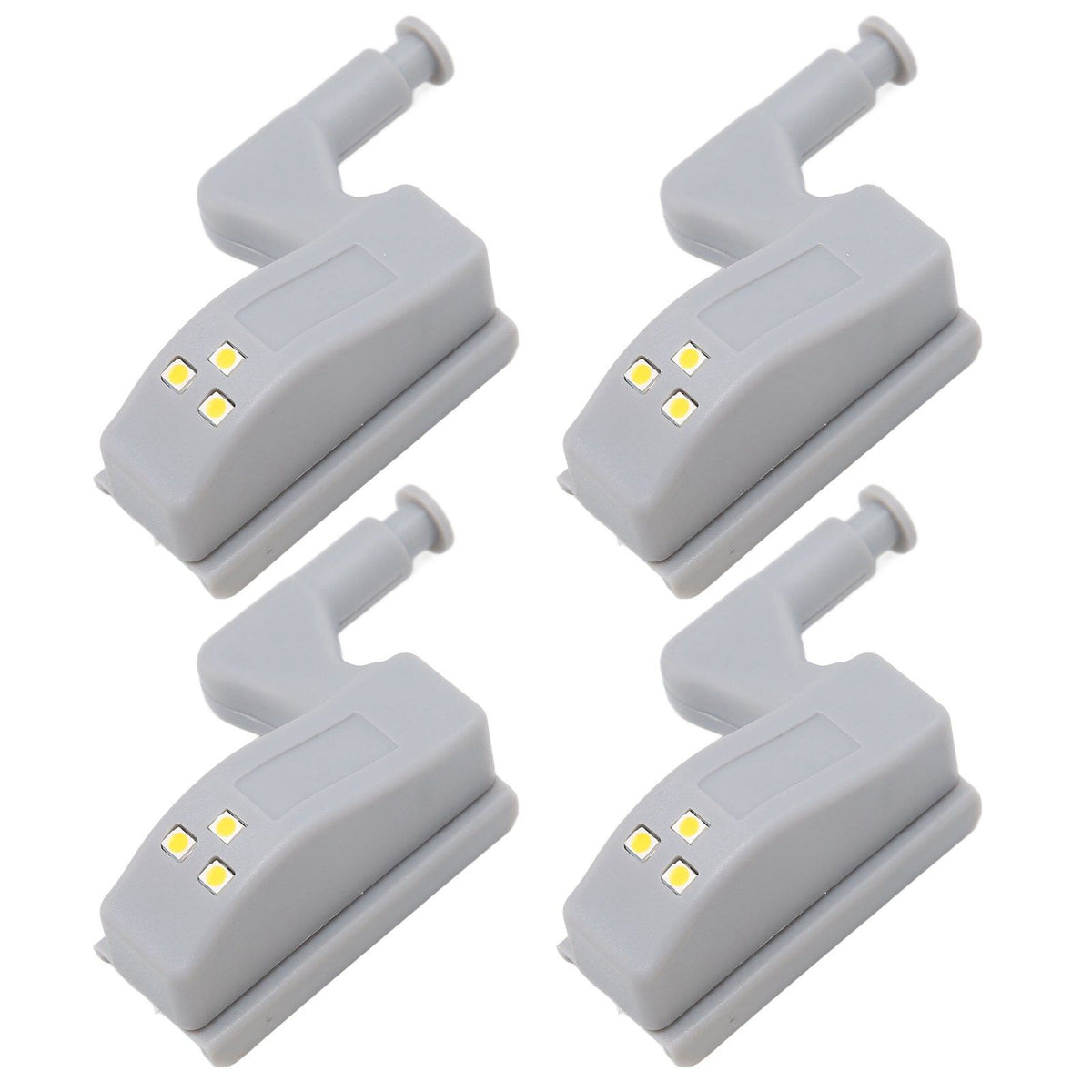 10 Sets Hinge LED Light High Brightness ABS Cabinet Hinge Light with 3 LED Lamp Beads Hinge Lights for Wardrobe CabinetWarm Light