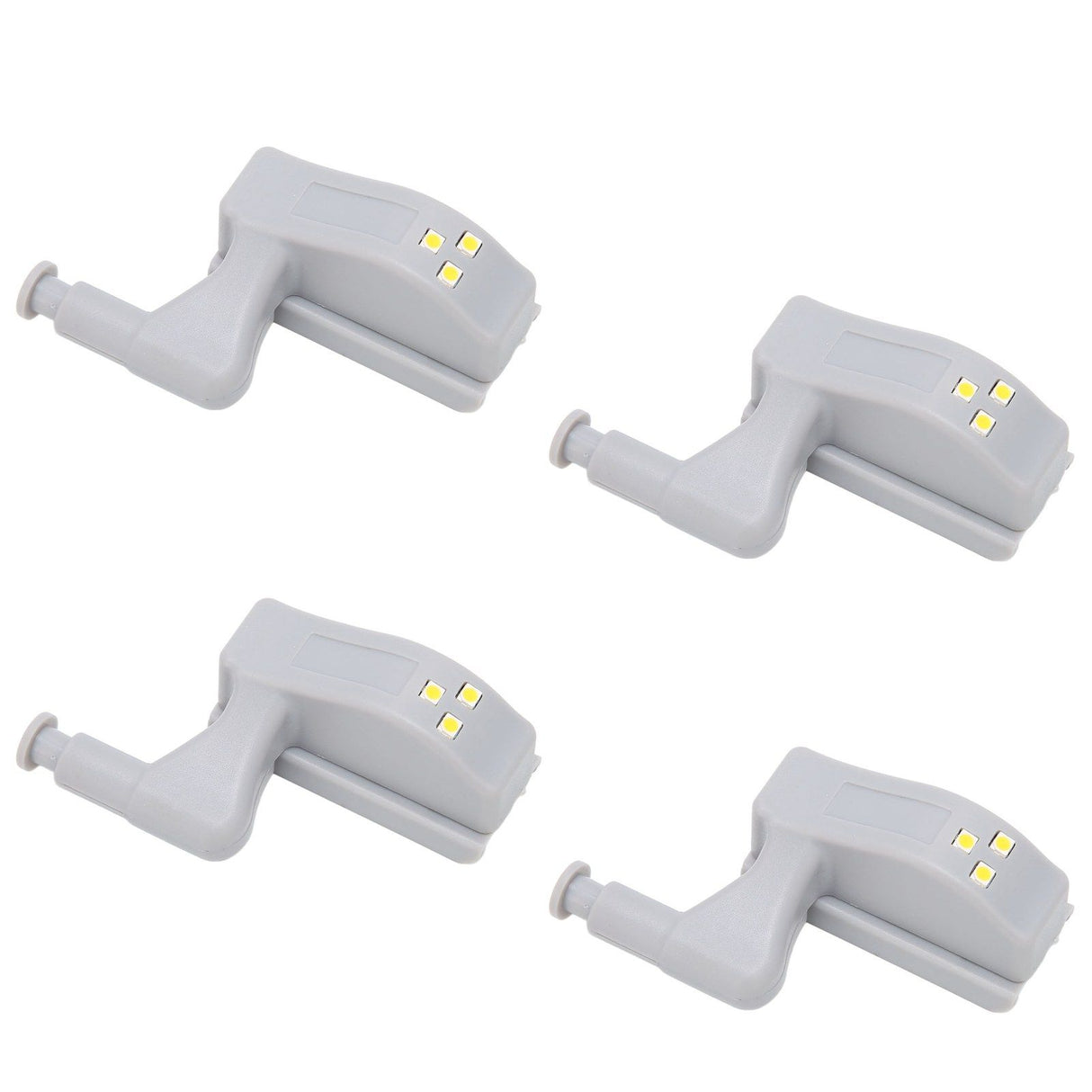 10 Sets Hinge LED Light High Brightness ABS Cabinet Hinge Light with 3 LED Lamp Beads Hinge Lights for Wardrobe CabinetWarm Light