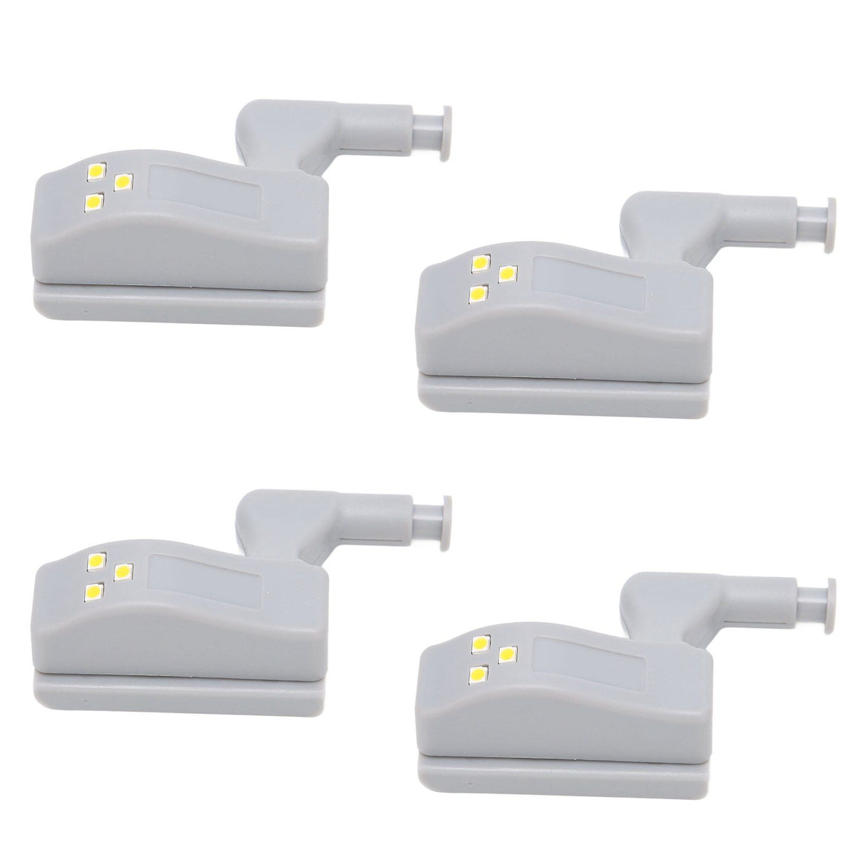 10 Sets Hinge LED Light High Brightness ABS Cabinet Hinge Light with 3 LED Lamp Beads Hinge Lights for Wardrobe CabinetWarm Light