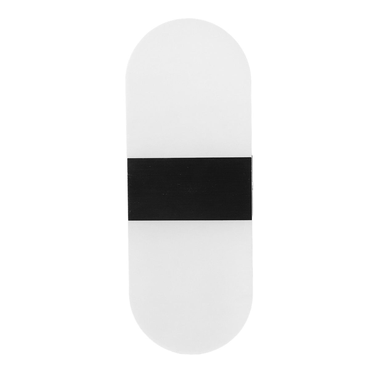 LED Wall Light Acrylic 360° Up Down 6W Warm Modern Wall Lamp for Hallway Bedroom Restaurant 90‑265V Black