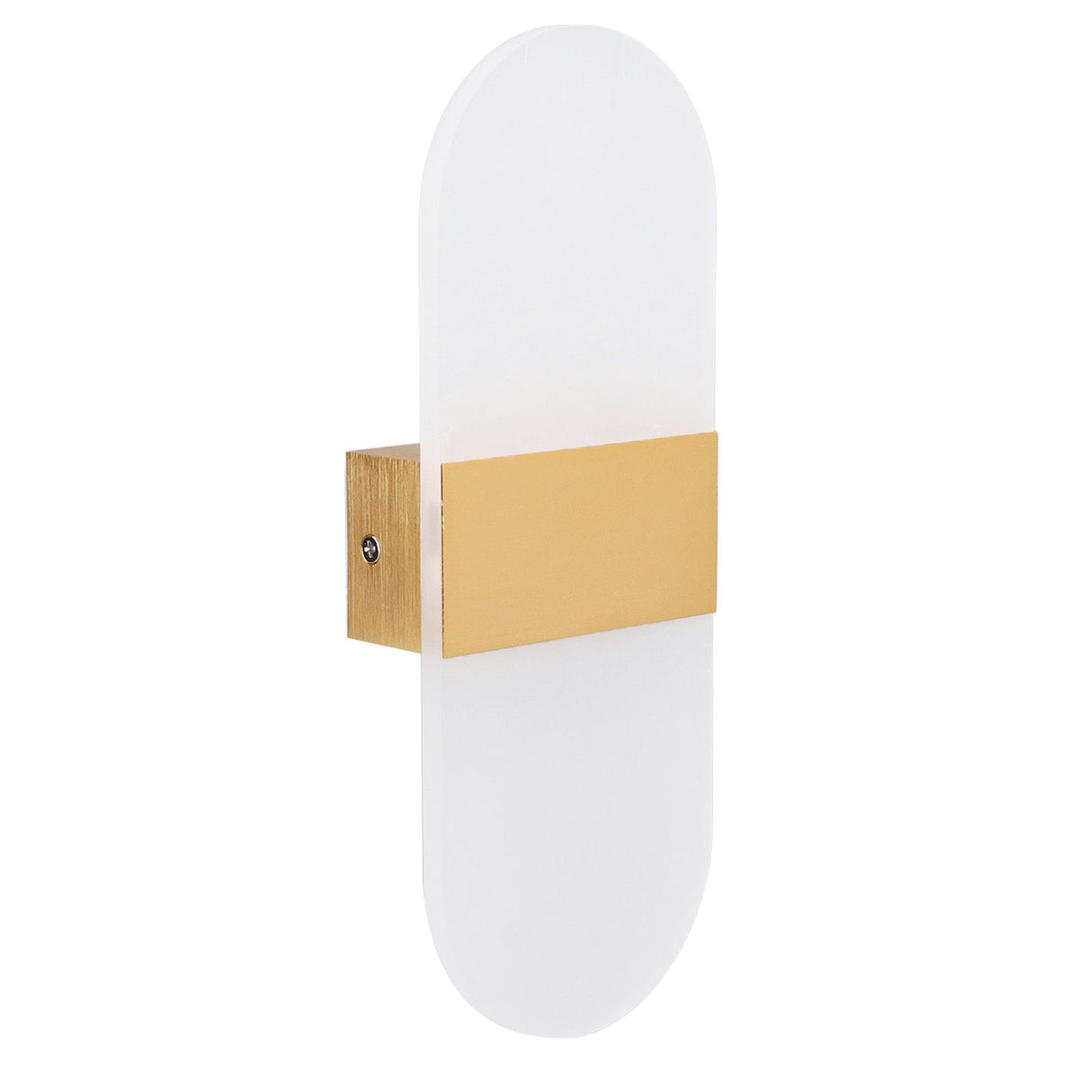 LED Wall Light Acrylic 360° Up Down 6W Warm Modern Wall Lamp for Hallway Bedroom Restaurant 90‑265V Gold