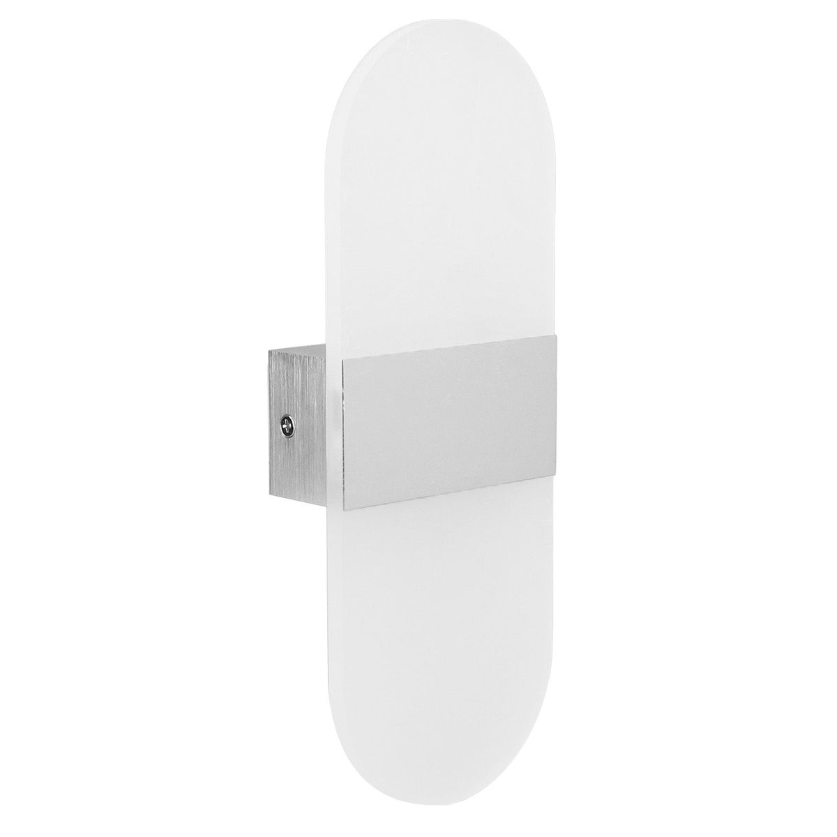 LED Wall Light Acrylic 360° Up Down 6W Warm Modern Wall Lamp for Hallway Bedroom Restaurant 90‑265V White