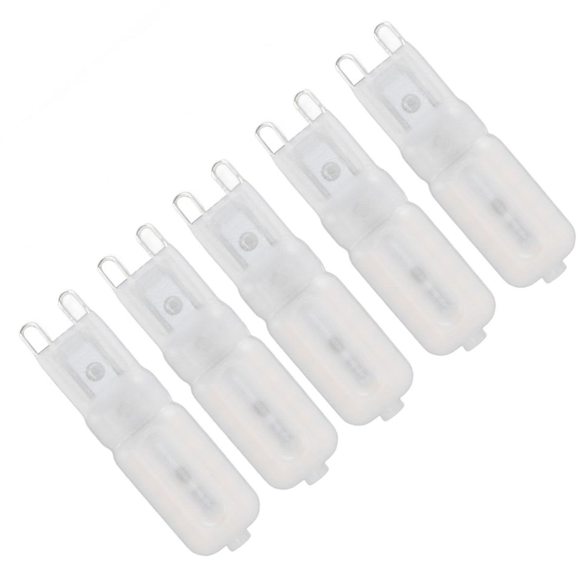 5Pcs G9 LED Bulb Brightness Dimmable High Color Rendering White Shell 22 LEDs Light Bulb for Landscape Lights AC 220V White Light