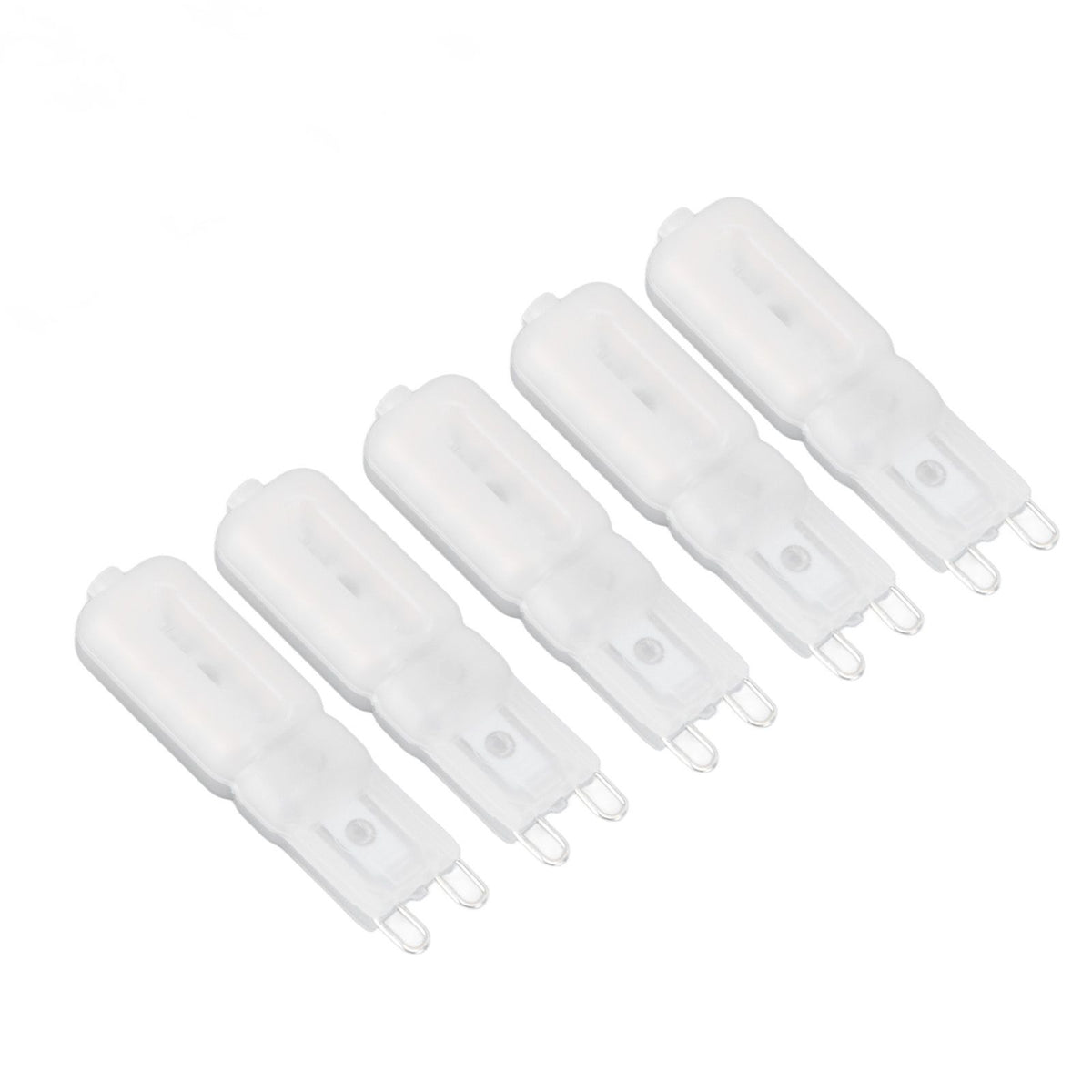 5Pcs G9 LED Bulb Brightness Dimmable High Color Rendering White Shell 22 LEDs Light Bulb for Landscape Lights AC 220V Warm Light