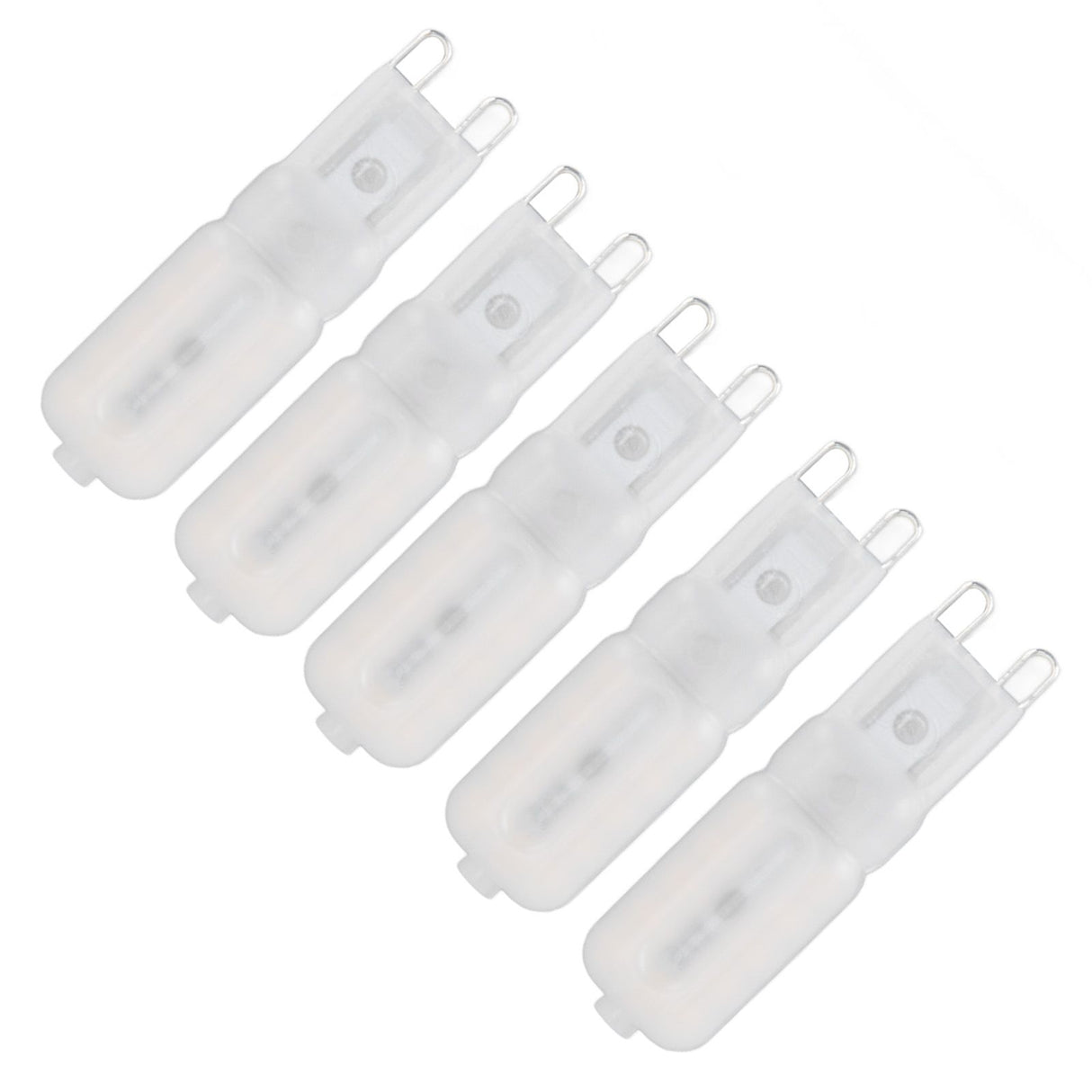 5Pcs G9 LED Bulb Brightness Dimmable High Color Rendering White Shell 22 LEDs Light Bulb for Landscape Lights AC 220V Warm Light