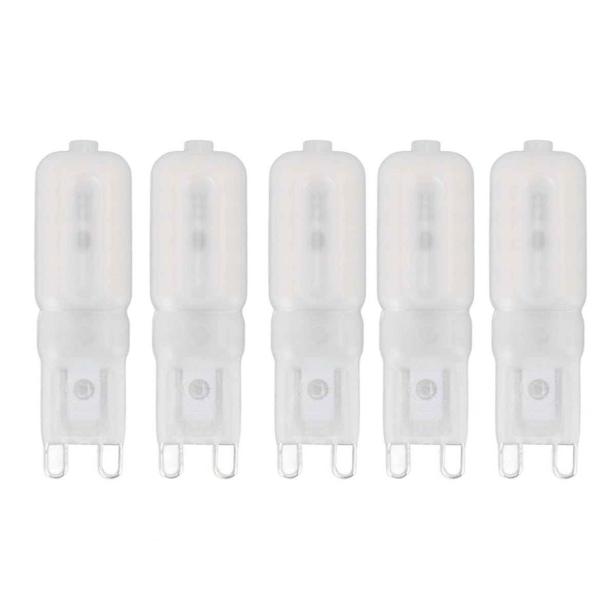 5Pcs G9 LED Bulb Brightness Dimmable High Color Rendering White Shell 22 LEDs Light Bulb for Landscape Lights AC 220V Warm Light