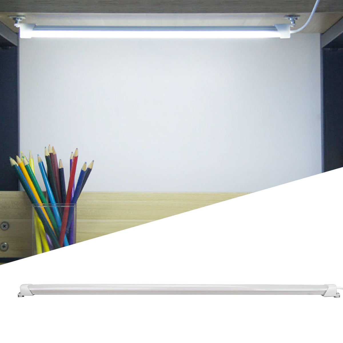 Under Cabinet Light USB Plug in Dimmable Eye Protection 3 Colors LED Counter Bar Lamp for Dormitory Bedroom Desk