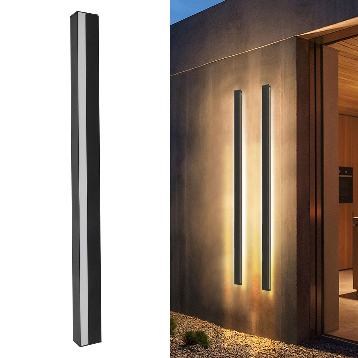 Modern LED Wall Light IP43 Waterproof Garden Strip Wall Lamp for Courtyard Passage 85‑265V
