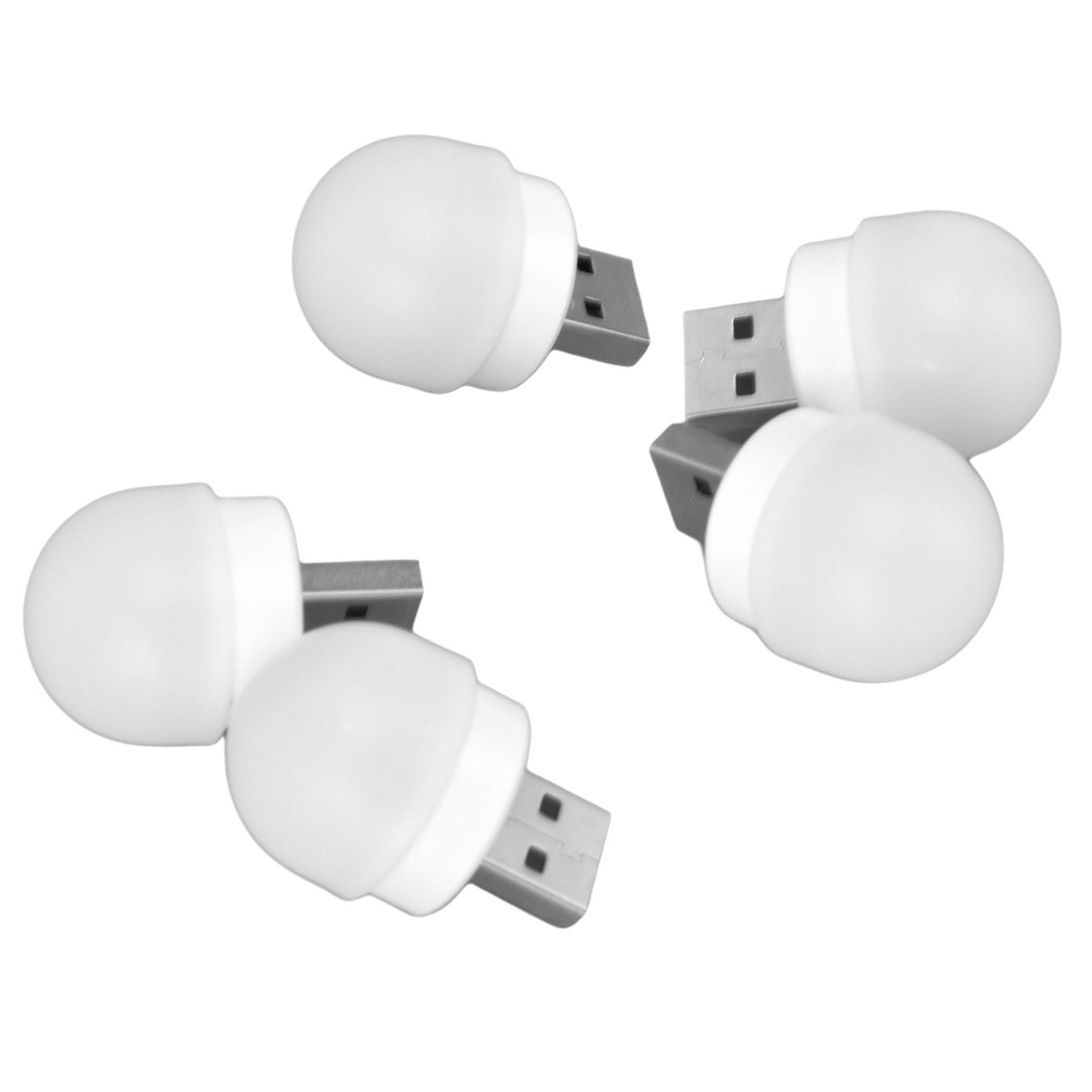 5pcs USB Night Lights Plug In Energy Saving Eye Protection Mini LED Bulb for Bedroom Bathroom Nursery Hallway White Light 5PCS