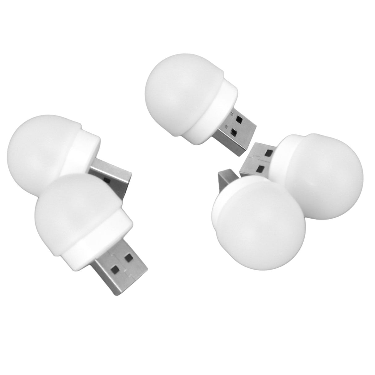 5pcs USB Night Lights Plug In Energy Saving Eye Protection Mini LED Bulb for Bedroom Bathroom Nursery Hallway White Light 5PCS