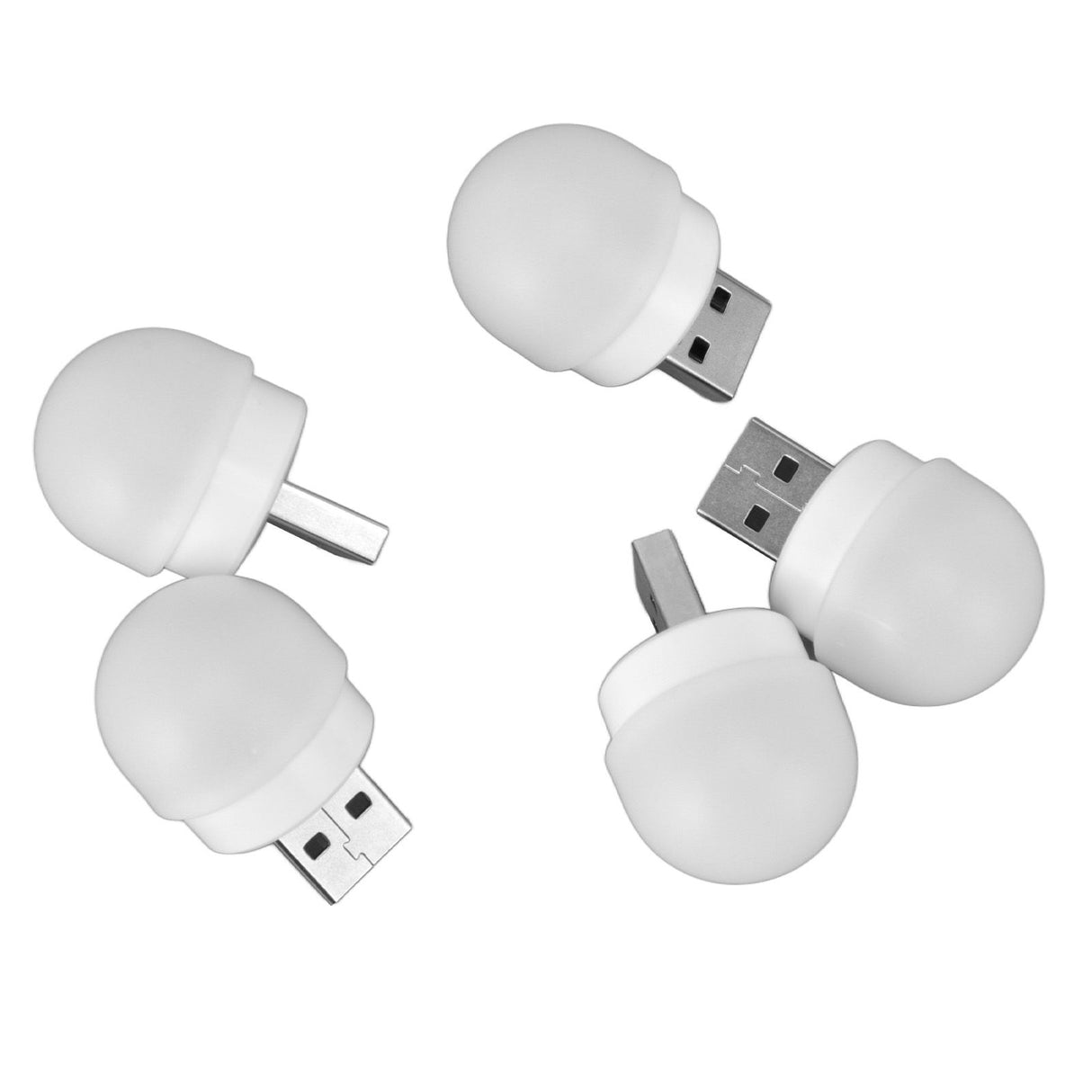 5pcs USB Night Lights Plug In Energy Saving Eye Protection Mini LED Bulb for Bedroom Bathroom Nursery Hallway White Light 5PCS