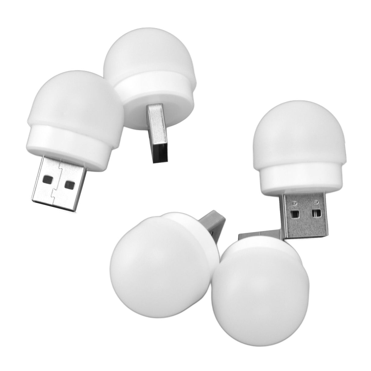 5pcs USB Night Lights Plug In Energy Saving Eye Protection Mini LED Bulb for Bedroom Bathroom Nursery Hallway White Light 5PCS