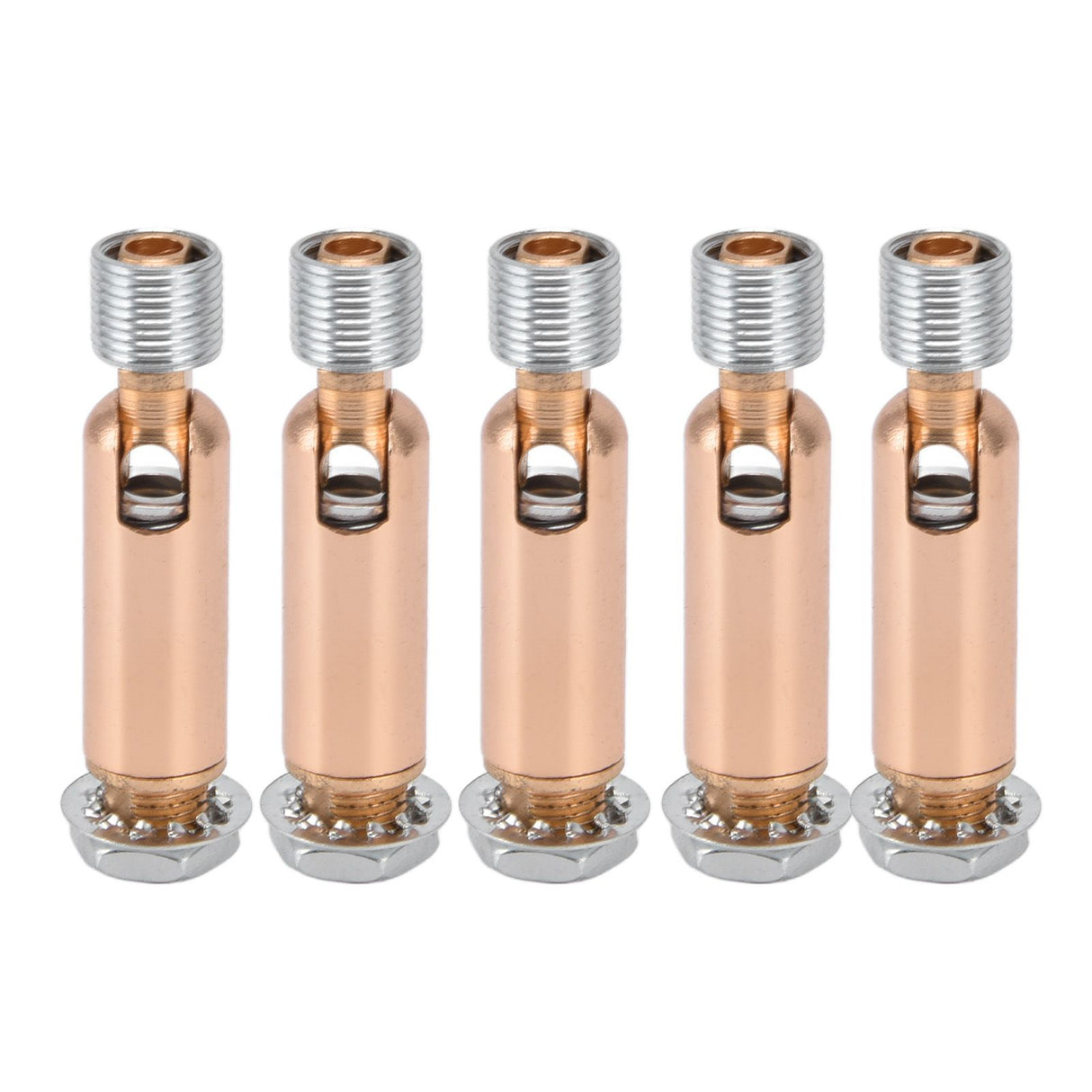 5Pcs M10 Sloped Ceiling Adapter for Ceiling Lamp Pendant Light Chandelier Track Suspension Accessories M10 External Gear Steering Joint Rose Gold