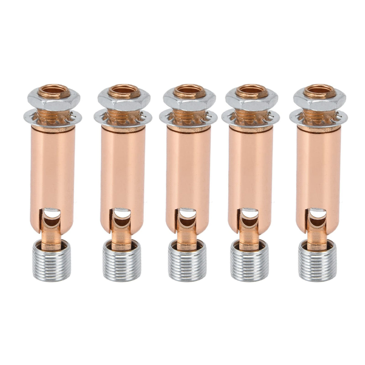 5Pcs M10 Sloped Ceiling Adapter for Ceiling Lamp Pendant Light Chandelier Track Suspension Accessories M10 External Gear Steering Joint Rose Gold