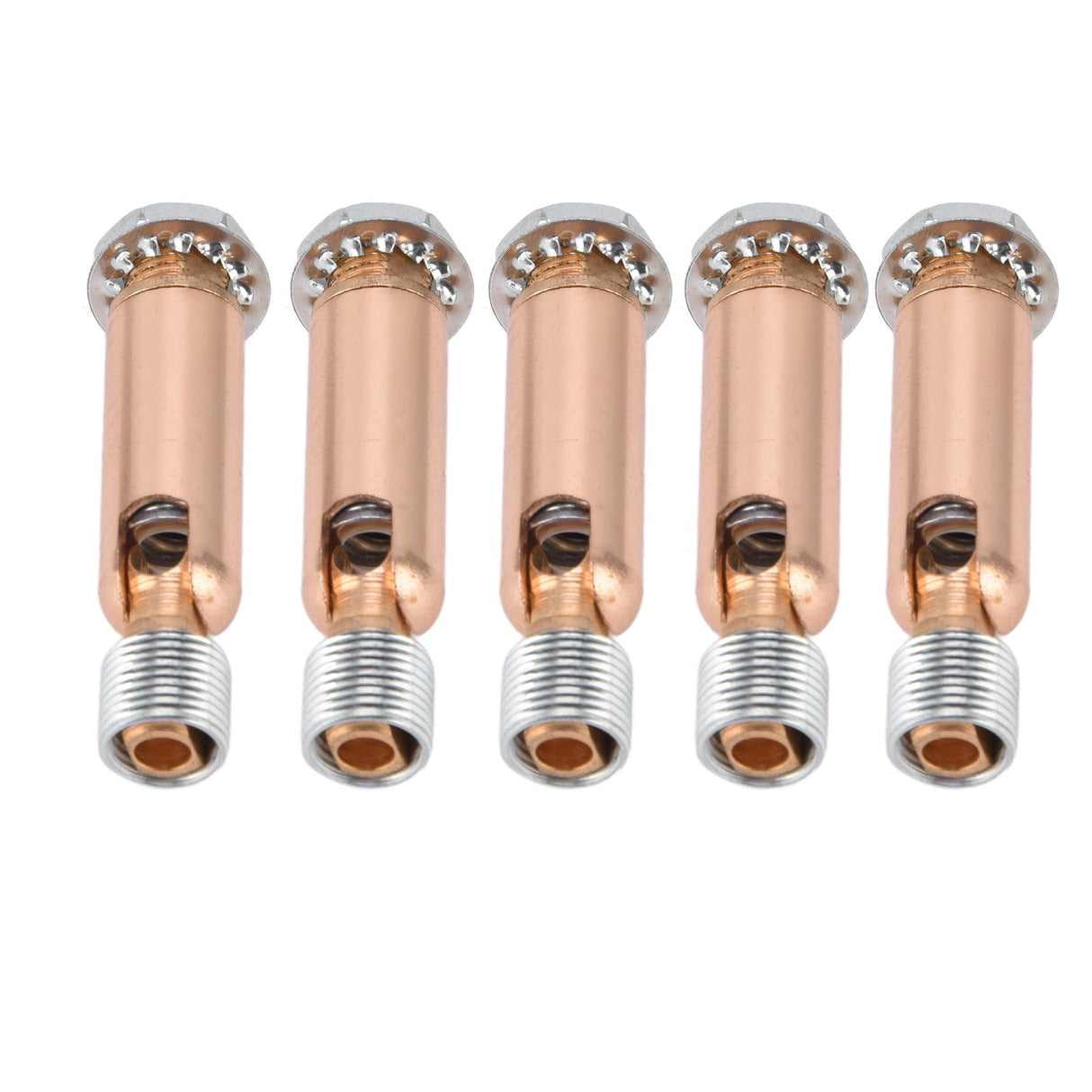 5Pcs M10 Sloped Ceiling Adapter for Ceiling Lamp Pendant Light Chandelier Track Suspension Accessories M10 External Gear Steering Joint Rose Gold
