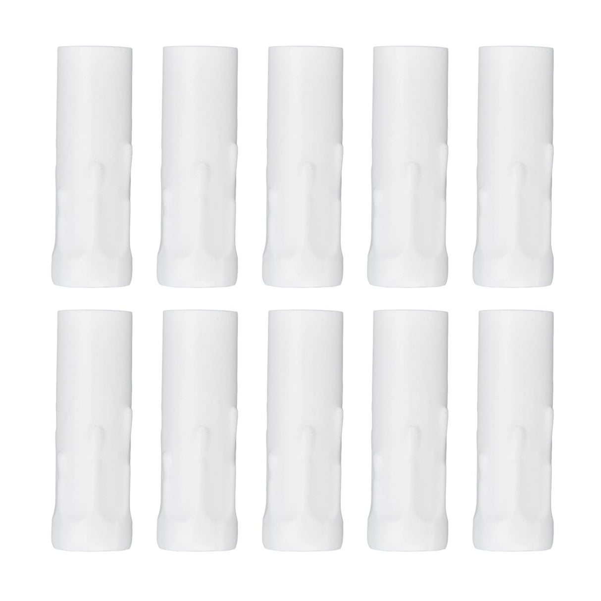 10Pcs E14 Metal Tube for Candle Lamp Holder Lamp Base Lighting Accessories 25x80mm White