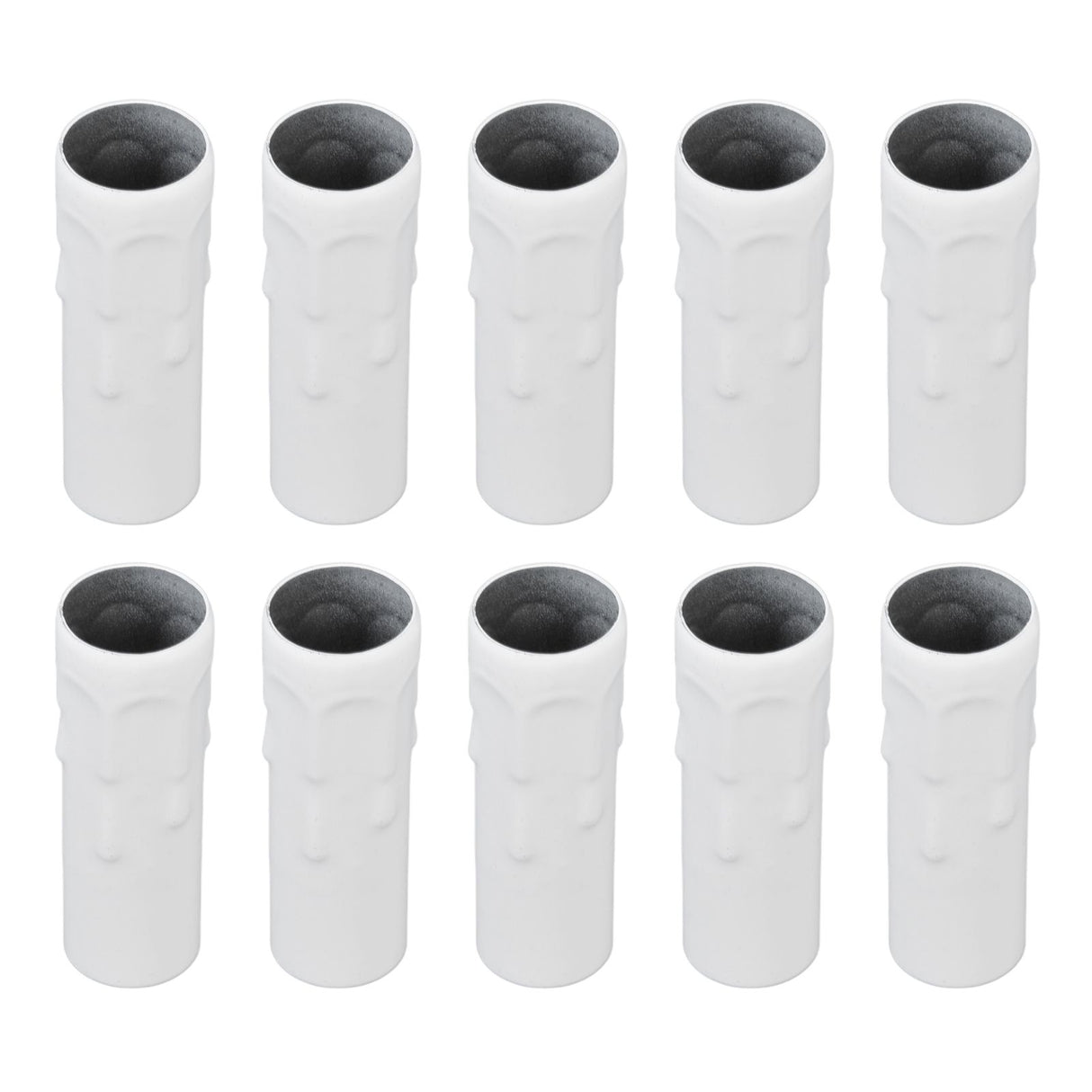 10Pcs E14 Metal Tube for Candle Lamp Holder Lamp Base Lighting Accessories 25x80mm White