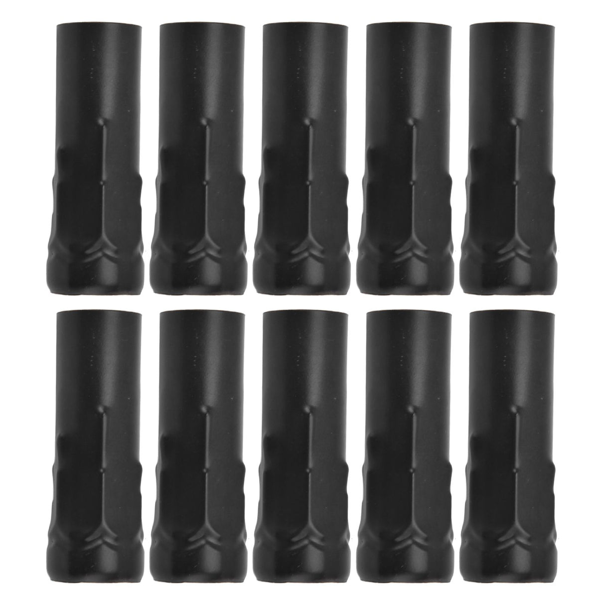 10Pcs E14 Metal Tube for Candle Lamp Holder Lamp Base Lighting Accessories 25x80mm Black