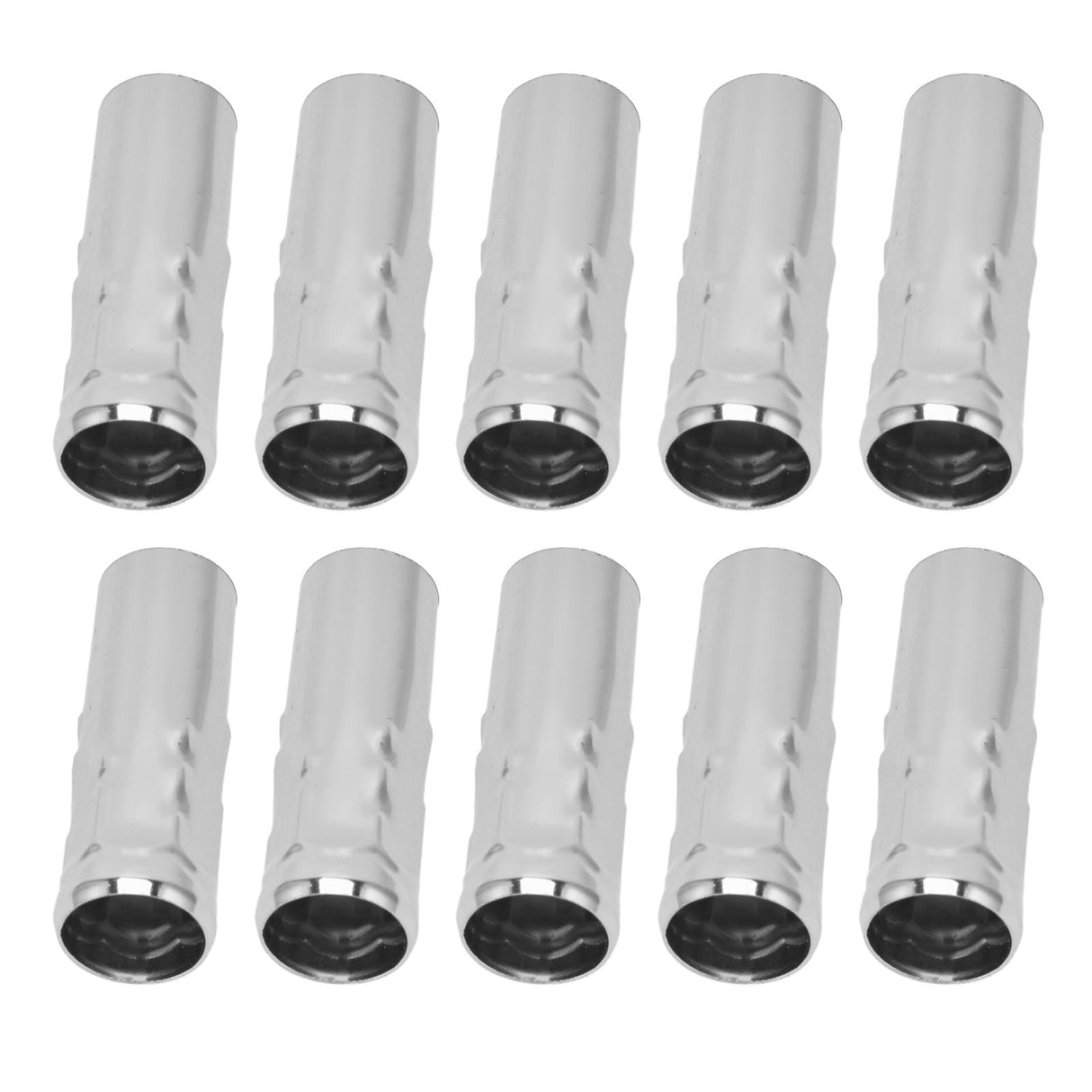 10Pcs E14 Metal Tube for Candle Lamp Holder Lamp Base Lighting Accessories 25x80mm Chrome