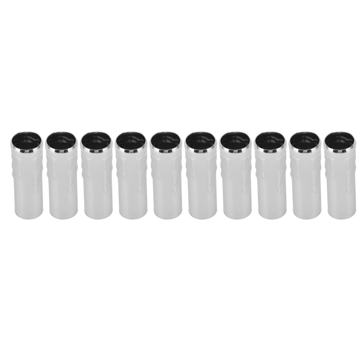10Pcs E14 Metal Tube for Candle Lamp Holder Lamp Base Lighting Accessories 25x80mm Chrome