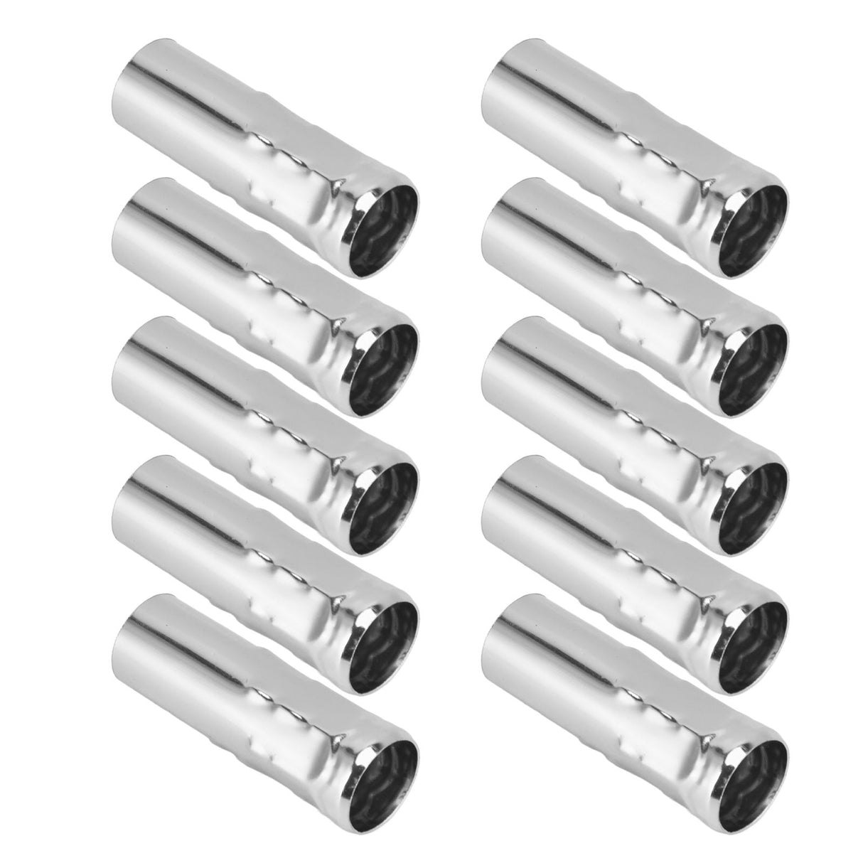 10Pcs E14 Metal Tube for Candle Lamp Holder Lamp Base Lighting Accessories 25x80mm Chrome