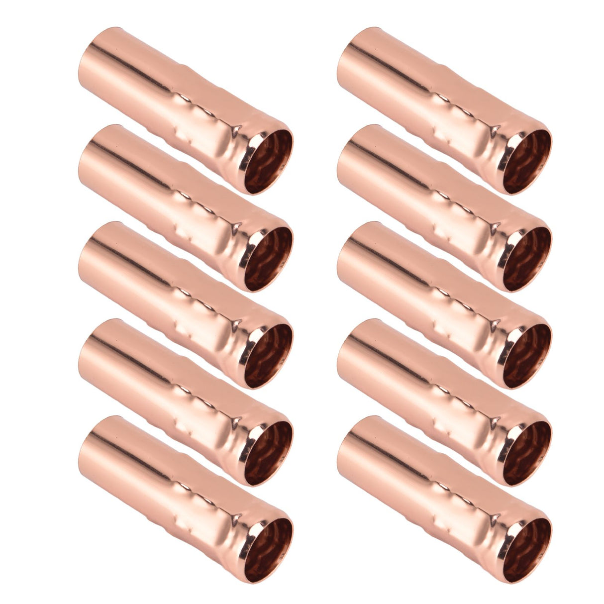 10Pcs E14 Metal Tube for Candle Lamp Holder Lamp Base Lighting Accessories 25x80mm Rose Gold