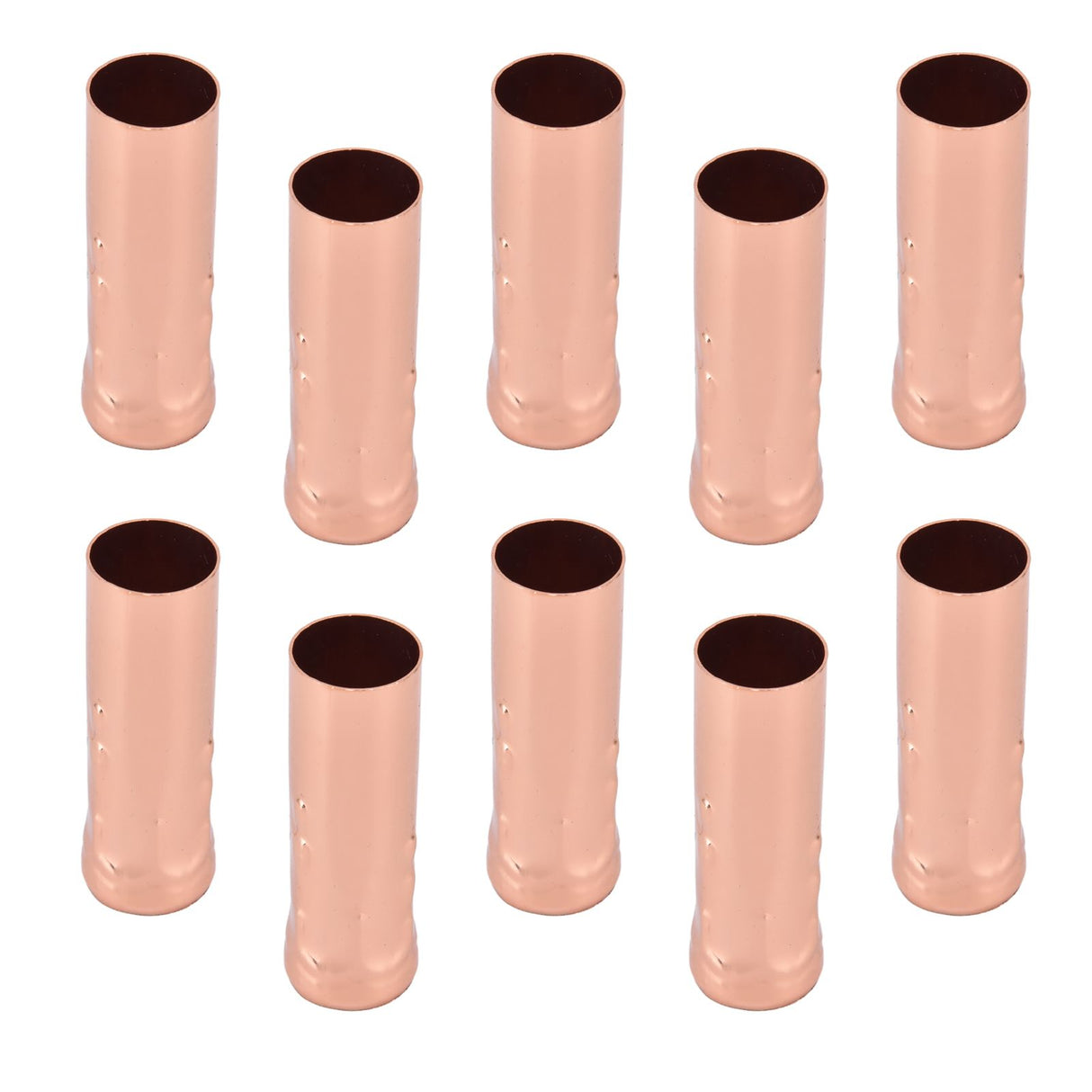 10Pcs E14 Metal Tube for Candle Lamp Holder Lamp Base Lighting Accessories 25x80mm Rose Gold