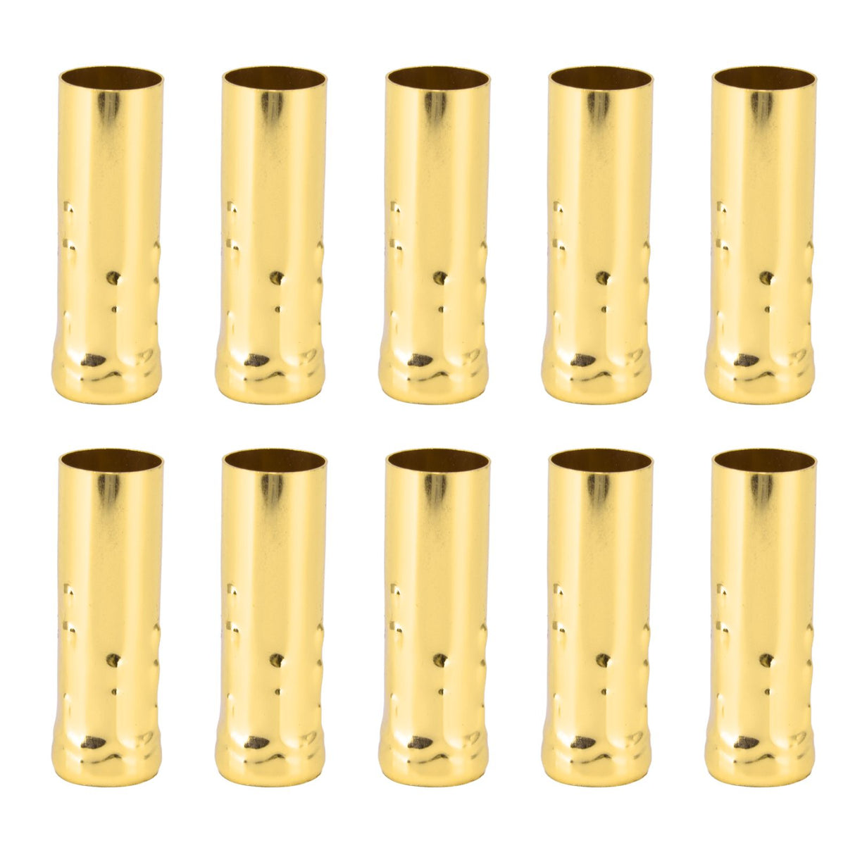 10Pcs E14 Metal Tube for Candle Lamp Holder Lamp Base Lighting Accessories 25x80mm Electrophoresis Gold