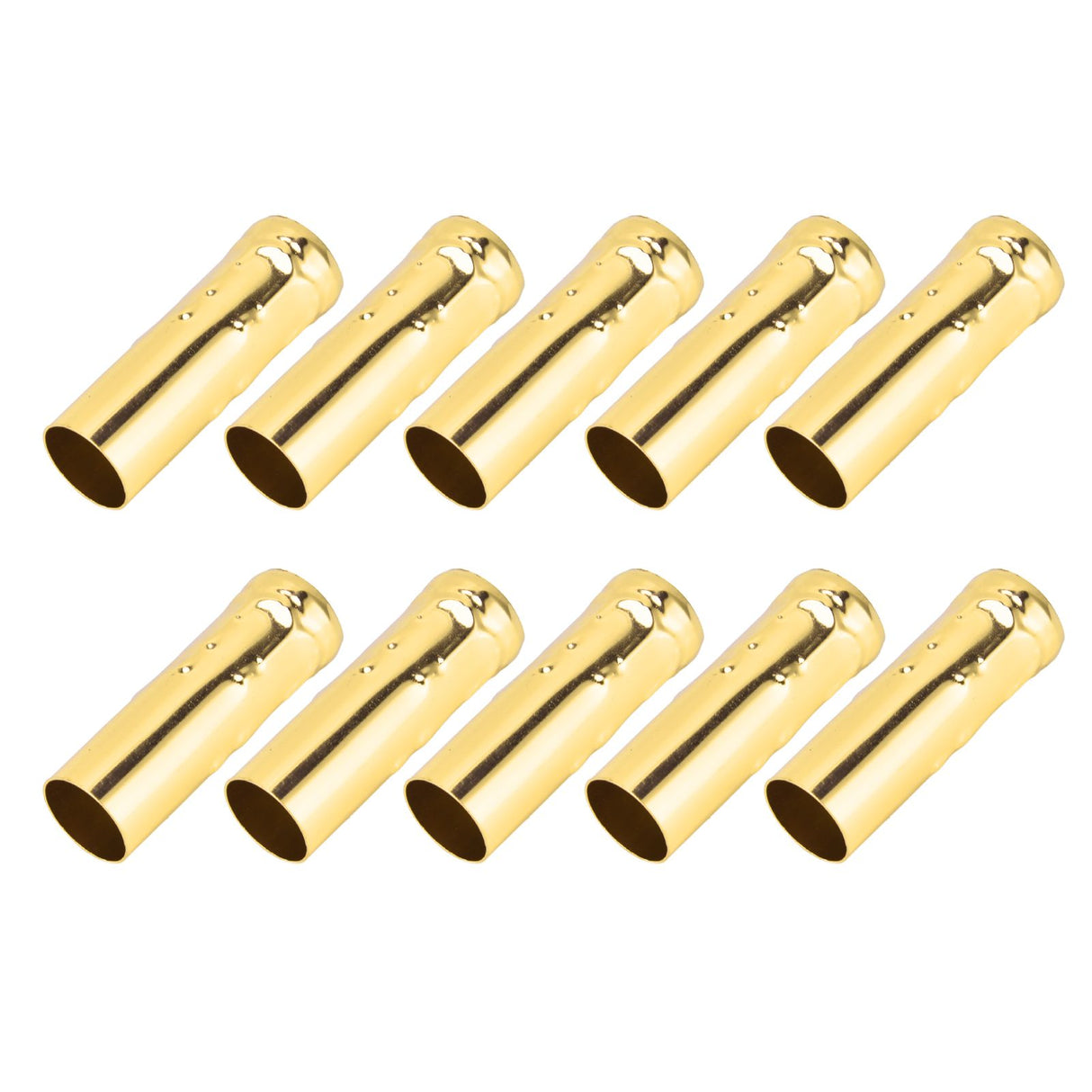 10Pcs E14 Metal Tube for Candle Lamp Holder Lamp Base Lighting Accessories 25x80mm Electrophoresis Gold