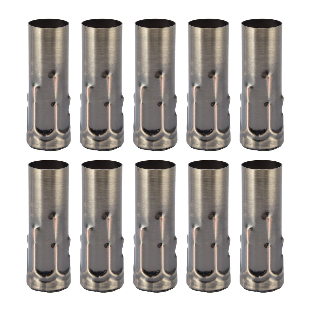 10Pcs E14 Metal Tube for Candle Lamp Holder Lamp Base Lighting Accessories 25x80mm Bronze